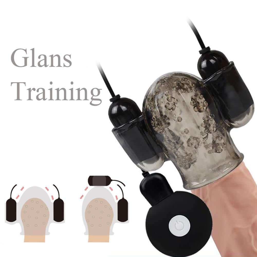 Dual Bullet Glans Trainer in Silicone